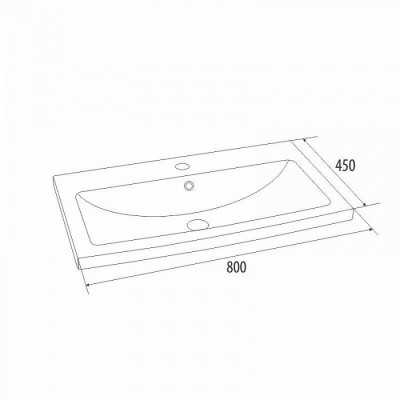 Тумба с раковиной IDDIS Mirro 80 подвесная белая/под дерево (MIR80W0i95K), дизайн современный