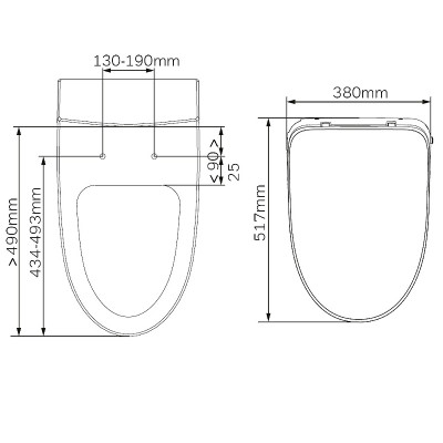 Крышка-биде AM.PM Func CCC8F7851WH микролифт