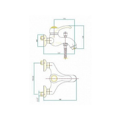 Fiore Jafar 47ZZ5101 смеситель для ванны, античная бронза