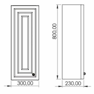 Подвесной шкаф в ванную Creavit Kayra 30 KY1030.01.MBY белый