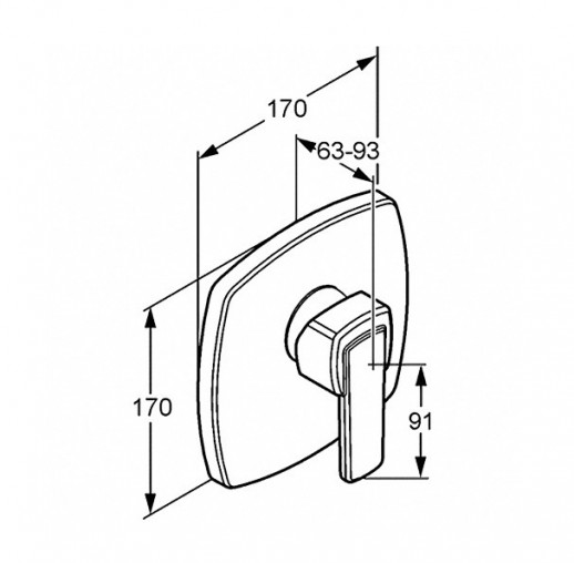 (СНЯТ!) Смеситель для душа KLUDI Q-BEO хром 507170575