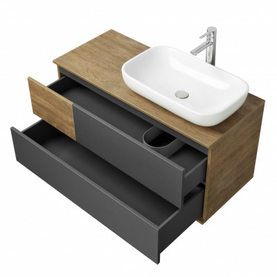 Тумба под раковину Aquaton Терра 105 коричневый, антрацит (1A246901TEKA0)