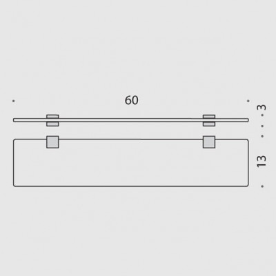 COLOMBO Lulu B6216 полка стеклянная