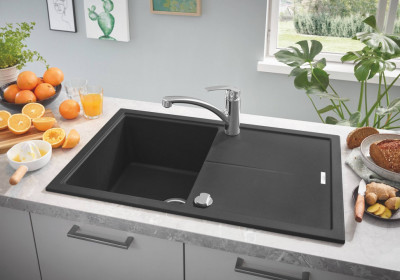 Мойка GROHE K400, 780 x 500 мм, черный гранит (31639AP0)