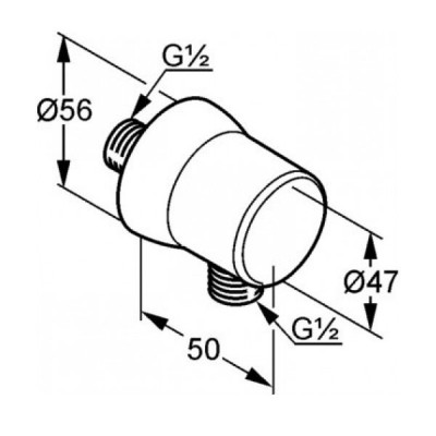 Kludi SIRENA 6306105-00 шланговое подсоединение, хром