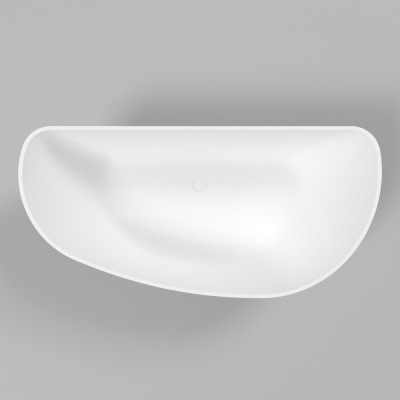 Ванна асимметричная WHITECROSS Topaz 170x80 белый мат иск. камень (0212.170080.200)