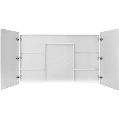 Зеркальный шкаф в ванную Aquaton Лондри 120 1A267402LH010 белый глянцевый