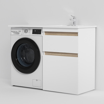 Раковина AM.PM X-Joy 120 R M85AWPR1201WG на стиральную машину Белая прямоугольная