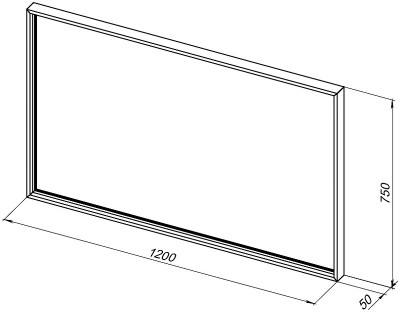 Зеркало в ванную De Aqua Алюминиум 120 261712 с подсветкой с сенсорным выключателем прямоугольное