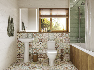 Унитаз компакт Santeri Pro 1.P215.5.S00.00B.F с бачком и сиденьем фарфор