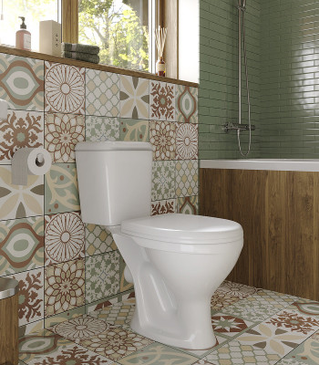 Унитаз компакт Santeri Pro 1.P215.5.S00.00B.F с бачком и сиденьем фарфор