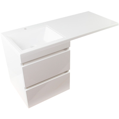 Тумба Style Line Даллас Люкс Plus 110 СС-00002350 подвесная с раковиной (чаша слева)