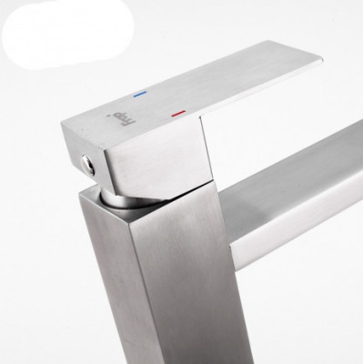 Смеситель Frap для раковины однорычажный стационарный сатин (F10802-2)