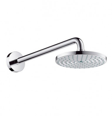 Верхний душ Hansgrohe Raindance 27471000 180mm в комплекте с кронштейном 241 мм настенный (хром)