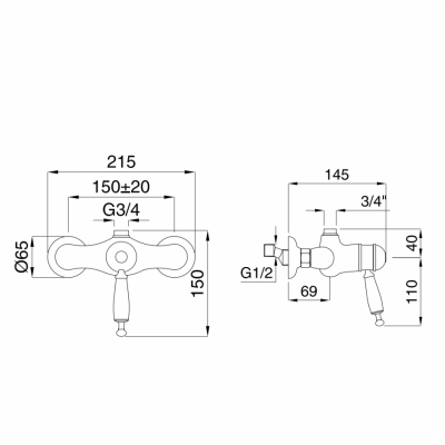 MIGLIORE Oxford 19170 смеситель для душевой колонны с термостатом, золото