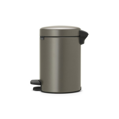 Brabantia NewIcon 112683 ведро для мусора с педалью 5 л, цвет - платиновый