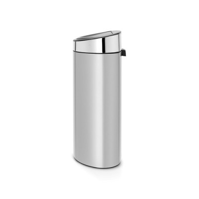 Brabantia Touch Bin New 114861 мусорный бак 40 л, серый металлик, крышка стальная полированная