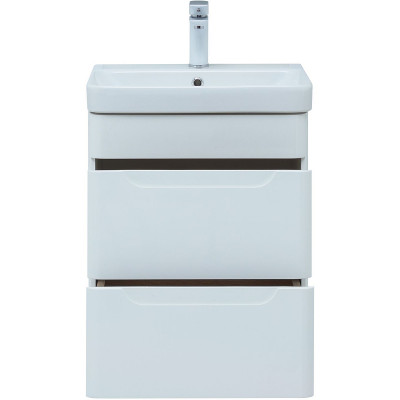 Тумба с раковиной Aquanet София 50 274195 подвесная белый глянец