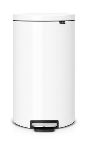 Brabantia FlatBack 485244 мусорный бак с педалью, 40л, белый
