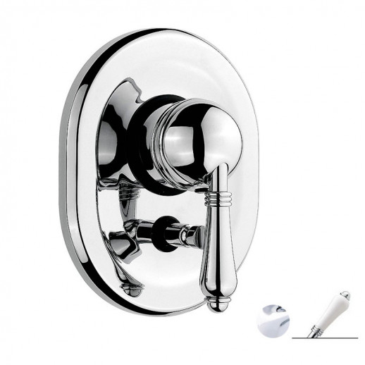 Nicolazzi Classica 3460 CR 76 смеситель для ванны/душа (внешняя часть), хром/ручка P.Mont Blanc