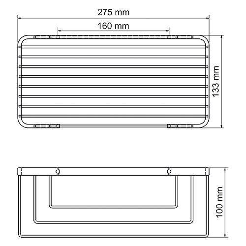 WasserKRAFT K-711WHITE полка металлическая, белый