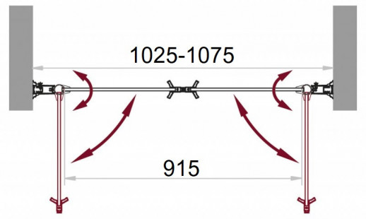 Душевая дверь в нишу BelBagno SELA-B-2-105-C-Cr