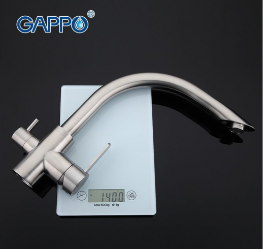 Смеситель для кухни под фильтр Gappo G4399, матовый хром