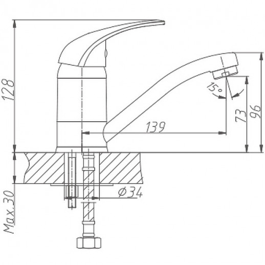 Смеситель для раковины Haiba HB4503 (латунь) хром