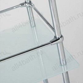 WasserKRAFT K-4033 напольная полка стеклянная с бортом, хром