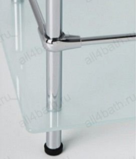 WasserKRAFT K-4033 напольная полка стеклянная с бортом, хром
