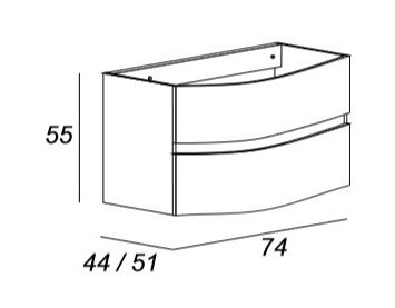 Тумба под раковину CEZARES DALILA 54706 Rovere tabacco