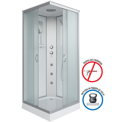 Душевая кабина Niagara Classic 90х90 NG-1101-14G с гидромассажем квадратная