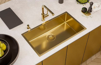 Мойка для кухни Alveus Quadrix 60 Monarch Copper 740x400x200 1122729 медь нерж сталь прямоугольная