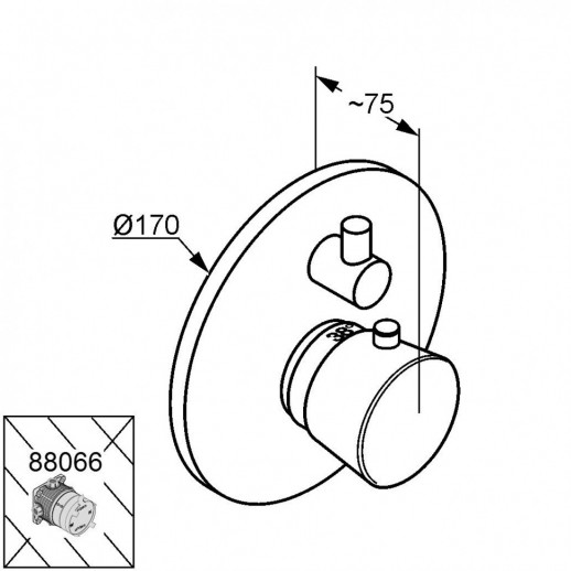 Смеситель для душа KLUDI Amphora хром 548250520
