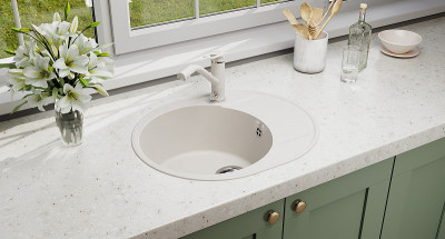 Смеситель для кухни Ulgran Quartz UQ-010-01 высота 213 мм однорычажный с фильтром жасмин