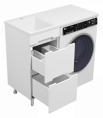 Тумба под раковину Misty Байкал 40 под стиральную машину 390x755 Э-Бай06040-022Я