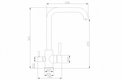 Смеситель для кухни ZORG Steel Hammer (SH 715 INOX), рычажный, современный стиль