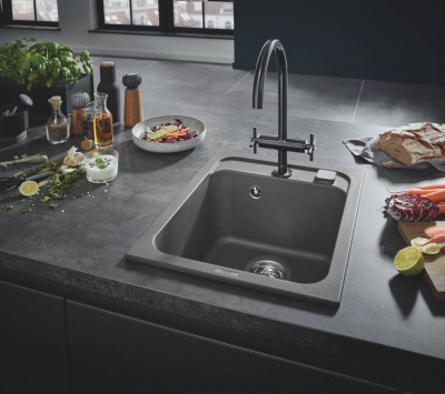 Мойка GROHE K700 с одной чашей, 400 x 500 мм, серый гранит (31650AT0)
