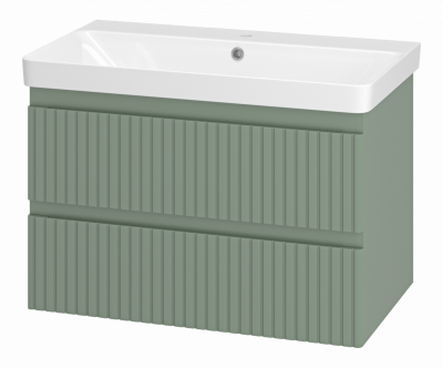 Тумба Brevita Victory 80 подвесная (зеленая) VIC-09080-0802Я (с раковиной)