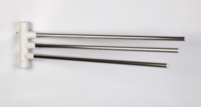 Primanova M-CB03-01 вешалка для полотенец 3-х рожковая, 45 см, белая