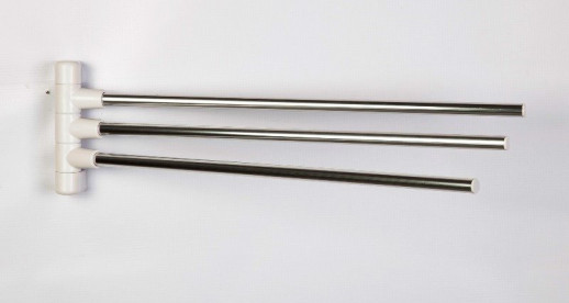 Primanova M-CB03-01 вешалка для полотенец 3-х рожковая, 45 см, белая