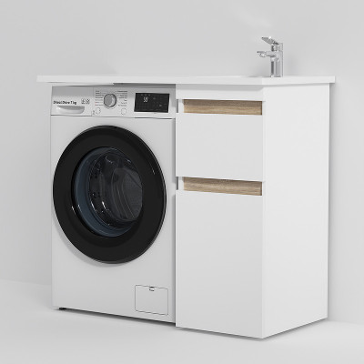 Раковина AM.PM X-Joy 100 R M85AWPR1001WG на стиральную машину Белая прямоугольная