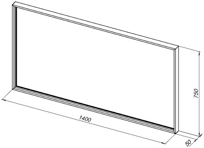 Зеркало в ванную De Aqua Алюминиум 140 261713 с подсветкой с сенсорным выключателем прямоугольное