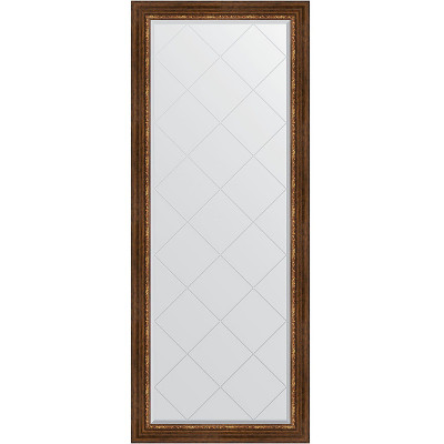 Зеркало напольное Evoform ExclusiveG Floor 201х81 BY 6319 с гравировкой в багетной раме Римская бронза 88 мм