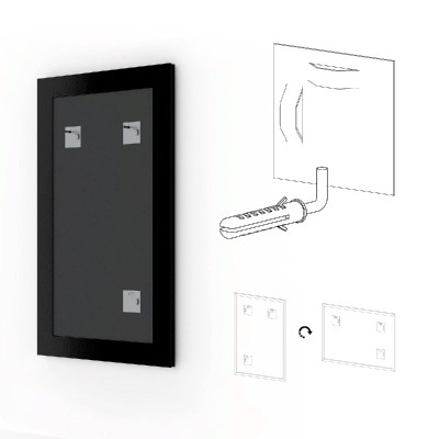 Зеркало настенное Evoform Definite 148х68 Витая бронза BY 1107