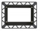 TECE TECEloop. Монтажная рамка для установки стеклянных панелей на уровне стены. Черная. 9240647  (9240647)