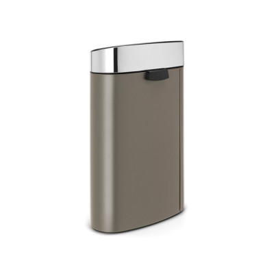 Brabantia Touch Bin New 114885 мусорный бак 40 л, платиновый, крышка стальная матовая