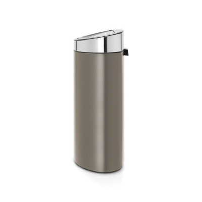 Brabantia Touch Bin New 114885 мусорный бак 40 л, платиновый, крышка стальная матовая