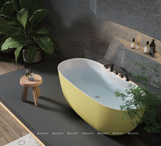 Акриловая ванна Aquanet Family Sweet 1700x780 155778GW Gloss Finish отдельностоящая овальная (00287099)