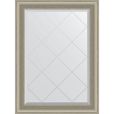 Зеркало настенное Evoform ExclusiveG 104х76 BY 4192 с гравировкой в багетной раме Хамелеон 88 мм